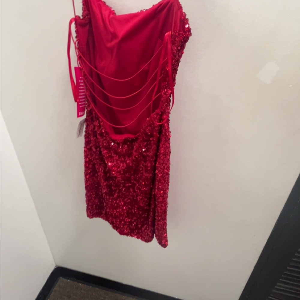 Elegant Red Sequin Dress